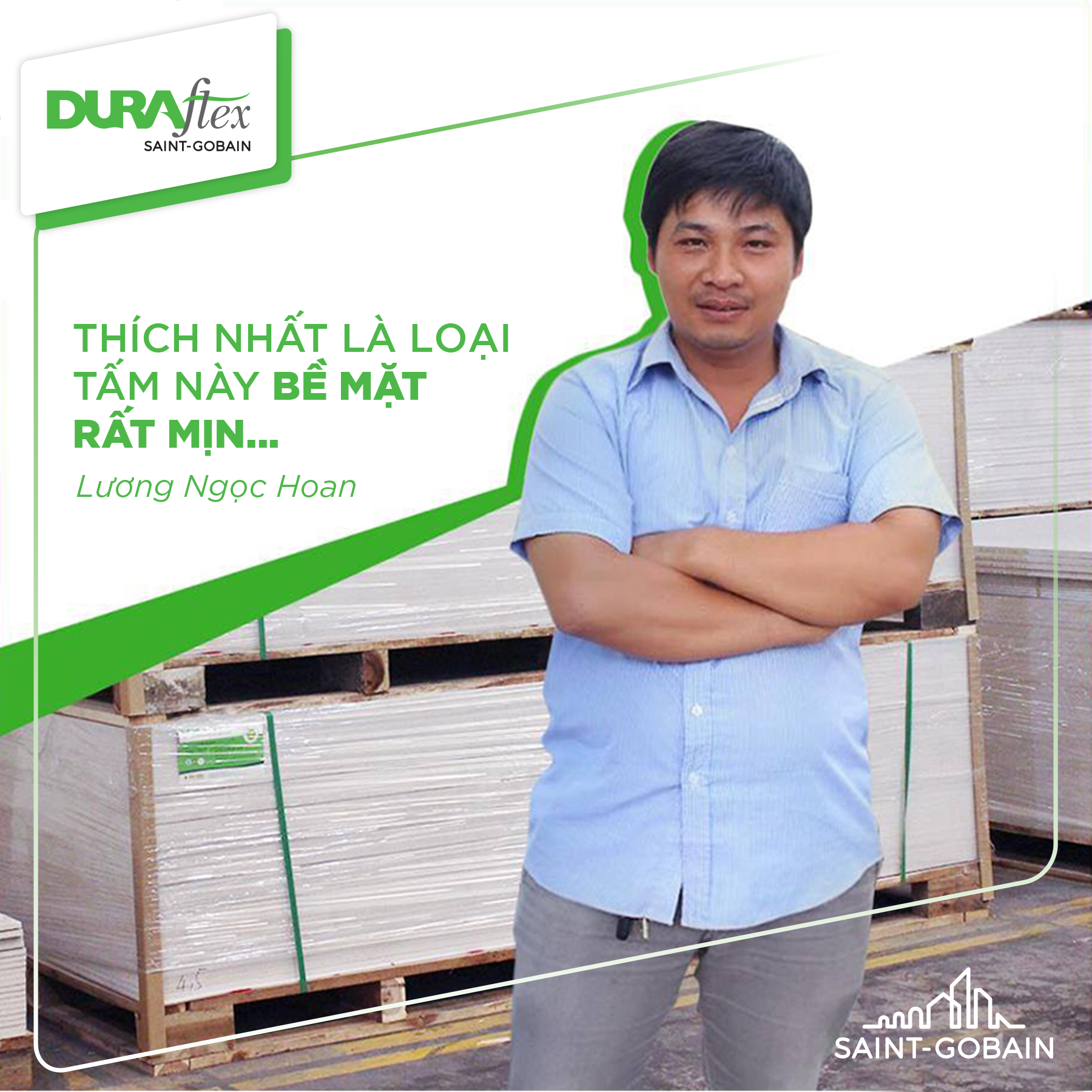 Tấm xi măng DURAflex được ưu chuộng bởi bề mặt phẳng mịn